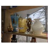 VINTAGE DECORATIVE ART GLASS IN SHELF SECTION MARKED 1151