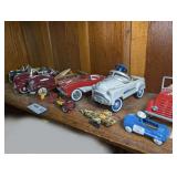 HEAVY DIECAST KIDDIE CAR CLASSICS MODELS BY HALLMARK AND MORE ON SHELF MARKED 1494