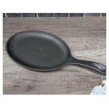 LODGE OVAL CAST IRON PAN MARKED USA OS
