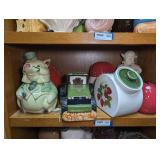 COOKIE JARS ON SHELF MARKED 1555