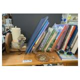 BOOK COLLECTION AND MORE ON TOP SHELF MARKED 1576