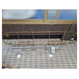 THREE WIREFRAME HORIZONTAL WALL MOUNT PLATE HOLDERS