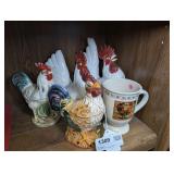 CHICKEN MOTIF DECOR AND MORE IN SHELF SECTION MARKED 1309