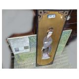 TWO-PIECE ART GROUP INCLUDING ORIENTAL DECORATIVE PANEL AND MOSAIC ART BY BY ANNELIESE FRITZ