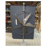 BARBED WIRE STAR DECOR WITH METAL STAND