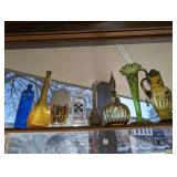 VINTAGE GLASS IN UPPER SHELF AREA MARKED 1003