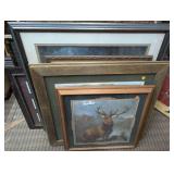 ALL ART AND FRAMES LEANING ON JUKEBOX IN GROUP NUMBERED 1252