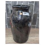 ANTIQUE NO. 3 POTTERY CROCK CHURN