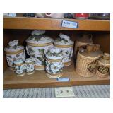 TWO SETS OF DECORATIVE KITCHEN CONTAINERS