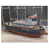 EARLY TIN BATTERY POWERED NEPTUNE SHIP TOY MADE IN JAPAN BY MODERN TOYS COMPANY