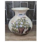 VINTAGE HAND-PAINTED CERAMIC VASE