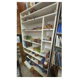 WHITE PAINTED WOOD SHELVING UNIT *** SPECIAL PICKUP INSTRUCTIONS ***