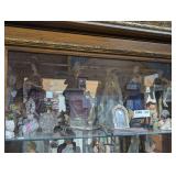 ALL PORCELAIN FIGURINES AND DECOR ON TOP SHELF MARKED 1245