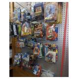 ALL ITEMS HANGING AND LEFT SIDE PEGBOARD AREA MARKED 1389 INCLUDING STAR WARS, WEST COAST CHOPPERS, WINNER