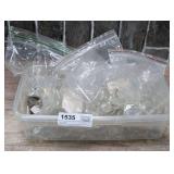 SMALL TUB FILLED WITH CHANDELIER / MANTLE LUSTER CRYSTALS