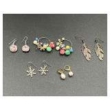 Ladies fashion estate earrings, five pair, see pictures for details.