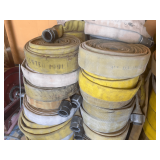 Pallet lot of assorted fire hose, see pictures for details.