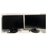 Asus 19” monitors, models VS198D – VE 198T, two pieces, working condition unknown, see pictures for details.