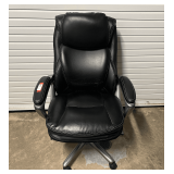 Serta rolling adjustable office desk armchair, leather look, see pictures for details.