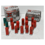Winchester 12 gauge shotgun shells, partial boxes, see pictures for details.