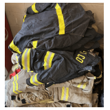 Pallet lot of firefighter turnout gear, see pictures for details.