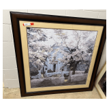 Framed, and matted print, titled “Ermita de Binisaida” by Poch Romeu. See pictures for details.