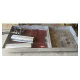 Fire apparatus slide-out equipment tray used for organized storage of tools and hose fittings on emergency vehicles, comes with hose nozzles, and more. See pictures for details.