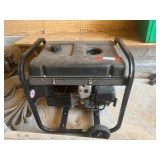 Coleman PowerMate Premium Plus 6875 generator. Not locked up, HAS ONE BROKEN WHEEL. working condition unknown, see pictures for details.
