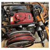 Firefighter rescue tools to include Holmatro hydraulic rescue spreader, Holmatro hydraulic rescue ram, hydraulic pump, not locked up, Holmatro hydraulic cutter, and more. Working condition unknown on 