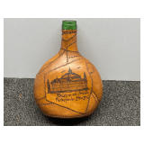 Vintage leather bound decanter, no stopper, see pictures for details.