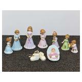 Vintage Enesco “Growing Up” porcelain figurines, see pictures or details.