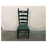 Vintage ladder back chair with rush seat, see pictures for details.