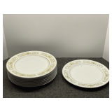 Sterling fine china, “Florentine” pattern dinner plates, set of eight, see pictures for details.