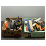 Hand tool assortment to include hammer, rasp, trowels, screwdrivers, and more. See pictures for details.