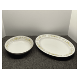Sterling fine china, “Florentine” pattern serving bowl and platter, see pictures for details.