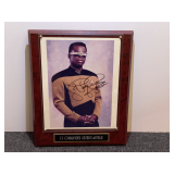 Autographed character photo, “Lt. Commander Geordi LaForge”, see pictures for details.