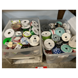 Large assortment of crafting ribbon, tubs are not included, see pictures or details.
