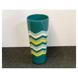 Tall ceramic vase with chevron pattern, see pictures for details.