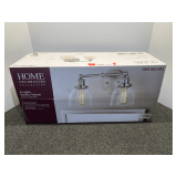 Home Decorators two light vanity fixture, comes in original box, see pictures for details.
