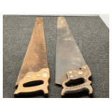 Hand Saws with Wooden Handles - Lot of 2