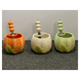 Temp-tations 3 Seasonal Pumpkins 10 oz Ramekin with Pocket Spreaders. See pictures for details.