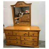 Wood Dresser with Mirror
