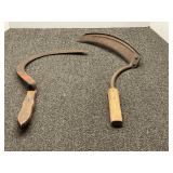 Vintage hand sickles, set of two, see pictures for details.
