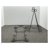 Decorative plate holders, two pieces, see pictures for details.