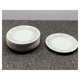 Sterling fine china, “Florentine” pattern bread plates, seven pieces, see pictures for details.