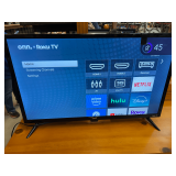 Onn Roku TV, powers up, see pictures for details.