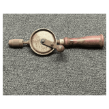 Hand Drill Tool with Wood Handle