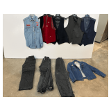 Assorted Men's Apparel: Vests, Pants and Denim Jacket