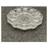 Vintage clear glass deviled egg plate, believed to be vintage Anchor Hocking, see pictures for details.