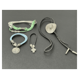 Assorted Fashion Jewelry: Bracelets and Bolo Tie
